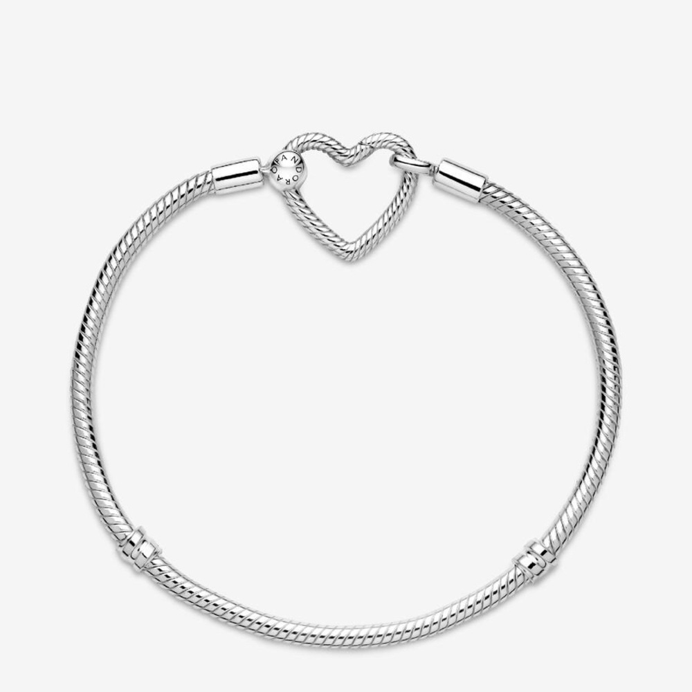 Pandora Heart Closure Snake Chain Bracelet